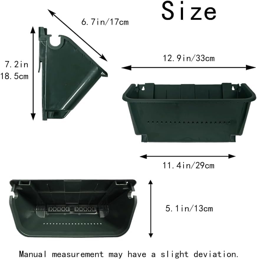Self-Watering Wall Mounted Planter Set, Indoor and Outdoor Vertical Planter, Stackable Wall Mounted, for Balcony Decoration (Blackish Green 8 Pack) - Image 2