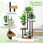 4 Tier Plant Stand Indoor Corner Tall Shelf for Multiple Plants - Image 3