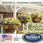 Ultimate Hanging Baskets - Strawberry, Tomato, Flower, and Herb Outdoor Planters - Use Garden Pots for Growing Plants Outside On A Deck, Fence, or Balcony (Mocha 2pk) - Image 5