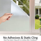HIDBEA Frosted Glass Window Privacy Film,Static Cling 29.5 in x 6.5 ft - Image 7
