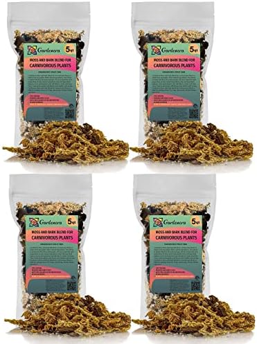 Premium Sphagnum Moss, Perlite and New Zealand Pine Bark Blend for Carnivorous Plants - 20 Quart - Perfect for Venus Fly Traps, Pitcher Plants, Sarracenia, Butterworts, and Sundews by GARDENERA by Gardenera