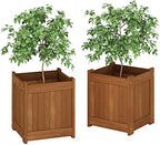Furinno 2-FG16450 Tioman Hardwood Flower Box, Two-Pack, Natural by Furinno-FitsYourSpaceFitsYourBudget