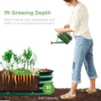 Best Choice Products 4x2x1ft Outdoor Metal Raised Garden Bed Outdoor, Oval Deep Root Planter Box for Vegetables, Flowers, & Herbs, 51 Gallon Capacity, Rubber Edge Guard, 100% Non-Toxic - Dark Green - Image 4