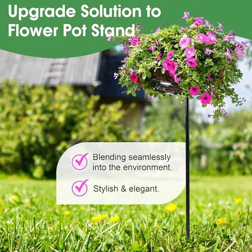 Tellingyou 3 Pack Adjustable Outdoor Flower Pot Stand, Plant Stands(Black) - Image 4