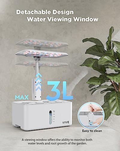 URUQ 8 Pods Hydroponics Growing System Indoor Garden White & 188Pcs Hydroponic Pods Supplies - Image 5