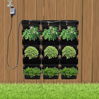 18 Pots Vertical Garden Planter, 6 Tiers Self-Watering Wall-Mounted Flower Pot Bags,Vertical Wall Planter w/Timer&18pcs Plant Pots, Hanging Planter Rack Balcony Planter for Herb (Black) - Image 3