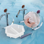 Resin Molds Vase Plant Propagation Station Epoxy Silicone Molds with 12 Test Tubes Hydroponic Flower Holder Home Office Decoration (Round, Semicircle, Oval, Dodecagon) - Image 6