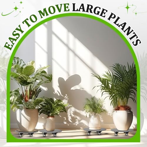 1 Pack Heavy Duty Plant Stand with Wheels 12-inch - Image 5