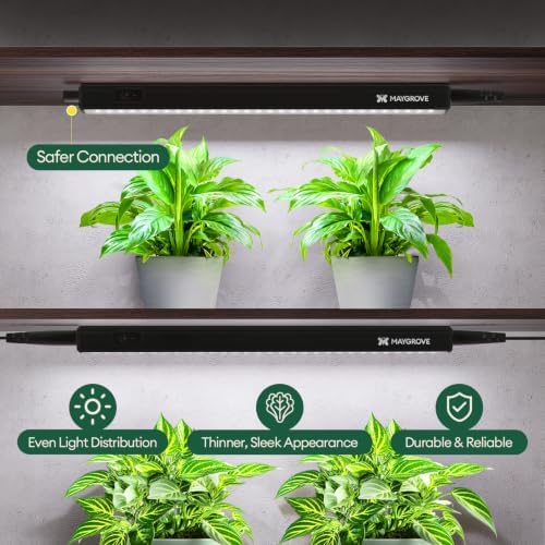 Maygrove Grow Lights for Indoor Plants, Sunlike Full Spectrum 5000K 1FT LED Growing Lamp 56W (8 x 7W), T5 Grow Light Strip for Seed Starting, Vegetables, Linkable, Black, 8-Pack - Image 2