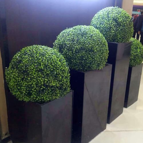 Artificial Plant Topiary Ball Dia 16in, Faux Decorative Balls, Decorative Faux Dried Moss Balls, Garden Spheres Outdoor, Outdoor Green Topiary Sphere Garden Ball, Tree and Bush Substitute - Image 4