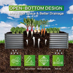 GARDMAX 8x4x2FT Galvanized Raised Garden Bed Kit, Metal Planter Boxes Outdoor with Easy Assembly, Large Garden Bed for Vegetables, Fruits, Flower, Herbs Rectangle Silver - Image 3