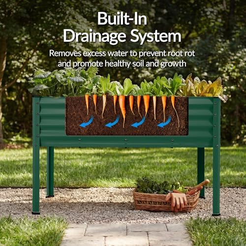 Best Choice Products 48x24x30in Galvanized Raised Garden Bed, Metal Elevated Planter Box, Vegetable Garden for Backyard, Patio, Balcony, 100% Non Toxic Materials - Dark Green - Image 6
