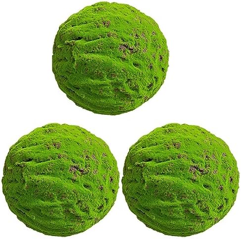 Green Artificial Moss Balls, Handmade Sphere Moss Hanging Balls for DIY Wedding Party Home Hotel Decoratio, Hangin Plants Landscape Landscaping Ball (Color : Diameter: 35cm/13.77in, Size : 3pcs) by WIGING