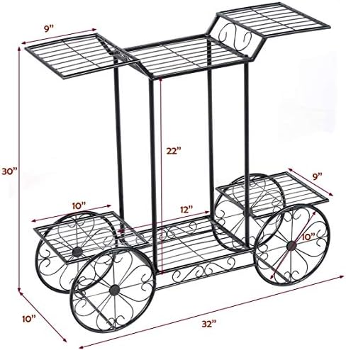 GIANTEX 6-Tier Plant Stand Indoor Flower Pot Holder, Metal Display Shelf - Image 6