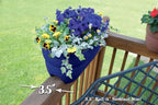 Emsco Group Bloomers Railing Planter with Drainage Holes- 24” W- Cobalt Blue - Image 4