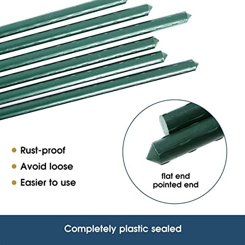 NANOPRETTY Garden Stakes 4FT Tomato Stakes for Outdoor Plant Support, 0.43 inch Diameter Plant Stake Sticks for Beans Potted Climbing Plants Gardening Supplies 20 Pack - Image 4