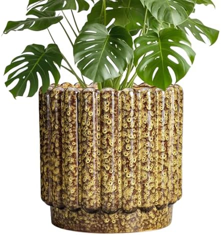 Ceramicfor Ceramic Planter, 9.6 Inch, Yellow by Ceramicfor
