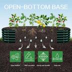 Gardmax Galvanized Raised Garden Bed, Lightweight Planter Boxes Outdoor with Easy Assembly, Large Garden Bed for Vegetables, Fruits, Flower Dark Green 8x2x1.5 FT - Image 2