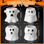 DoubleFill 4 Pcs Halloween Ceramic Ghost Planter - Image 2