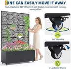 GarveeLife Metal Planter Box with Trellis and Wheels 71"x47"x16" - Image 3