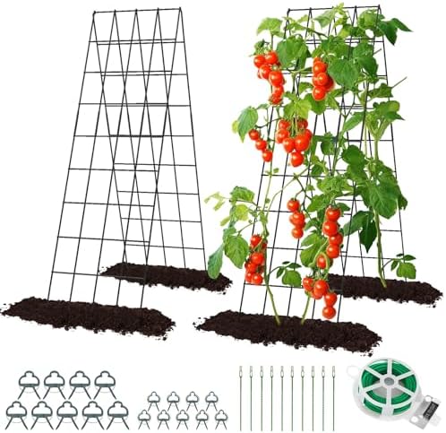 RIFNY Cucumber Trellis for Raised Bed, Garden Trellis 16.5 x 60 Inch, Black by RIFNY