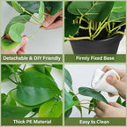 Tiita Artificial Pothos Plants in Pots, 2 Pack for Desk and Shelf Decor - Image 4