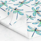 Dragonfly Fabric by The Yard, Blue Dragonflies Boho Wildlife Decorative - Image 6