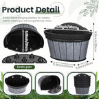 Layhit 6 Pcs Wall Hanging Planters, 10 Inches, Black - Image 2