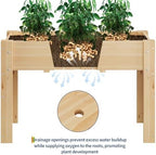 Wood Elevated Planter Box with Legs for Outdoor Vegetable and Herb Planting - Image 6