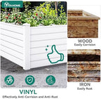 YITAHOME 4x4x2 FT Plastic Raised Garden Bed Kit, Large Outdoor Above Ground Planter Box with Growth Grid for Plants, Vegetables, and Flowers, Easy Installation, White - Image 3