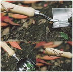 Garden Shovel,Garden Trowel, 3 pcs Hand Kit Gardening Tools Set Made of High-Carbon Steel with Shovels Scissors Rake Pruning Shear, Parent - Image 4