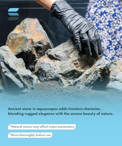 SubstrateSource Natural Aquarium Stones - Angular Dark Brown & Rust-Toned Decorative Rocks w/Layered Texture - Freshwater Aquascaping, Betta Fish Tank, Reptile Enclosure, Hermit Crab - Ancient, 5 LB - Image 3