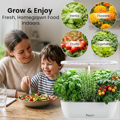 Nouri Hydroponics Growing System, 12 pod Smart Indoor Herb Garden Kit with LED Grow Lights, Hydroponic Herb Garden Indoor for Plant Lovers, Gardeners, Kitchen, Basil Seeds Included - Image 7