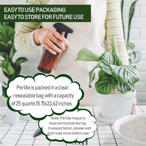 25QT Horticultural Perlite Bulk, Organic Perlite for Plants, Course Perlite for Gardening, for Plants Indoor, for Houseplants, to Promotes Soil Root Growth, and Water Drainage and Plant Growth(3-6mm) - Image 5
