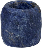 rockcloud Natural Raw Blue Sodalite Quartz Taper Tea Light Candle Holder by rockcloud
