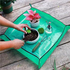 Repotting Mat 1pc Planting Mat Gardening Potting Pad PE Plant Repotting Mat Foldable Waterproof Gardening Transplanting Mats 32cm-100cm(75x75CM) - Image 5