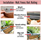 LaLaGreen Hanging Wall Planters (16 in, 4 Pack) Coco Liner Flower Pots - Image 3