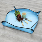 Repotting Mat Gardening Mat Household Soil Mixing Mat PVC Polyester Waterproof Home Plant Changing Pot Green Radish Succulent Potting Mat(Green 75X75CM) - Image 2