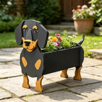Animal PVC Flower Pot, Dachshund Shaped Succulent Planter Flower Holder for Garden Patio Balcony Window Sill, for Birthday Pet Lovers, 43x27cm(17x11in) - Image 2