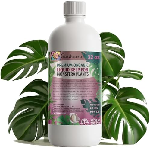 GARDENERA Premium Organic Seaweed & Kelp Superfood for Monstera Plants - 32 oz - Liquid Kelp Fertilizer Concentrate (Makes 180 Gallons) by Gardenera
