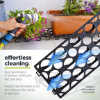 Plant Stand Outdoor – Plant Riser 5 Pack for Pots, Planters & Grow Bags | Heavy-Duty UV-Resistant Elevated Pot Stand for Drainage, Airflow, Root Health & Cleaner Patios – 19.7x7.5x2.4 in (Black) - Image 5