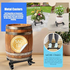 2PCS 8 Inch Plant Caddy with Wheels Lockable Heavy Duty Trolley Large Metal Square Plant Dolly Plant Roller Base Potted Stand Suitable for Indoor Outdoor Plant Pots Black - Image 5