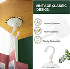 Sungmor Heavy Duty Cast Iron Swag Ceiling Hooks -2 Pack White, 3.5x3.9 Inch - Image 2