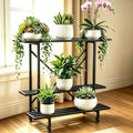 Zhongma 3 Tier Metal Heary Duty Plant Stand with Wheels, 35.43 L x 17.5 W x 38.6H . Space saving Plant Stand by Zhongma