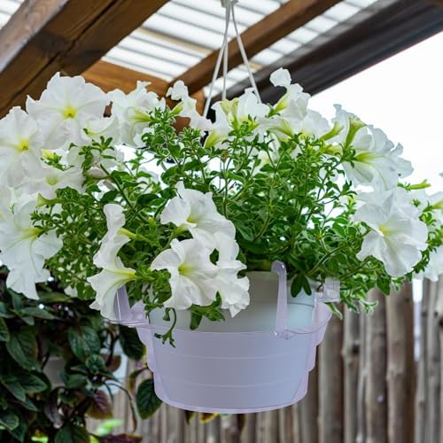 Adnee 15 Pcs 10 Inch Hanging Plant Water Catcher-Clear Plastics Plant Water Catcher Tray-Hanging Plant Saucers Drip Pans for Indoor Outdoor Hanging Basket Flower Pot - Image 5