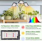 LBW Grow Light with Stand, Tri-Head LED Grow Lights for Indoor Plants - Image 3