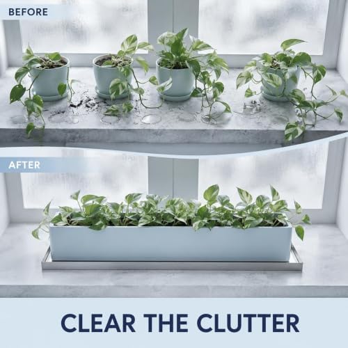 204 Stainless Steel Drip Tray for Plants, Long Narrow Metal Catch Pan - Image 5