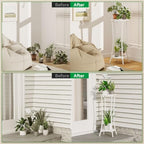 IBUYKE 30 Inch Tall Plant Stand Indoor, 2 Tier Flower Stand, White TMJ074W - Image 5