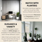 Fox & Fern Mid Century Plant Stands for Indoor Planters, Bamboo, 14.9 Inch - Image 4