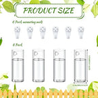 Baderke 6 Pcs Glass Wall Vase for Plants Indoor Hanging Propagation Planter Container Holder with Plastic Invisible Traceless Hangers Hydroponic Plant Succulent Garden Wedding Decor - Image 2